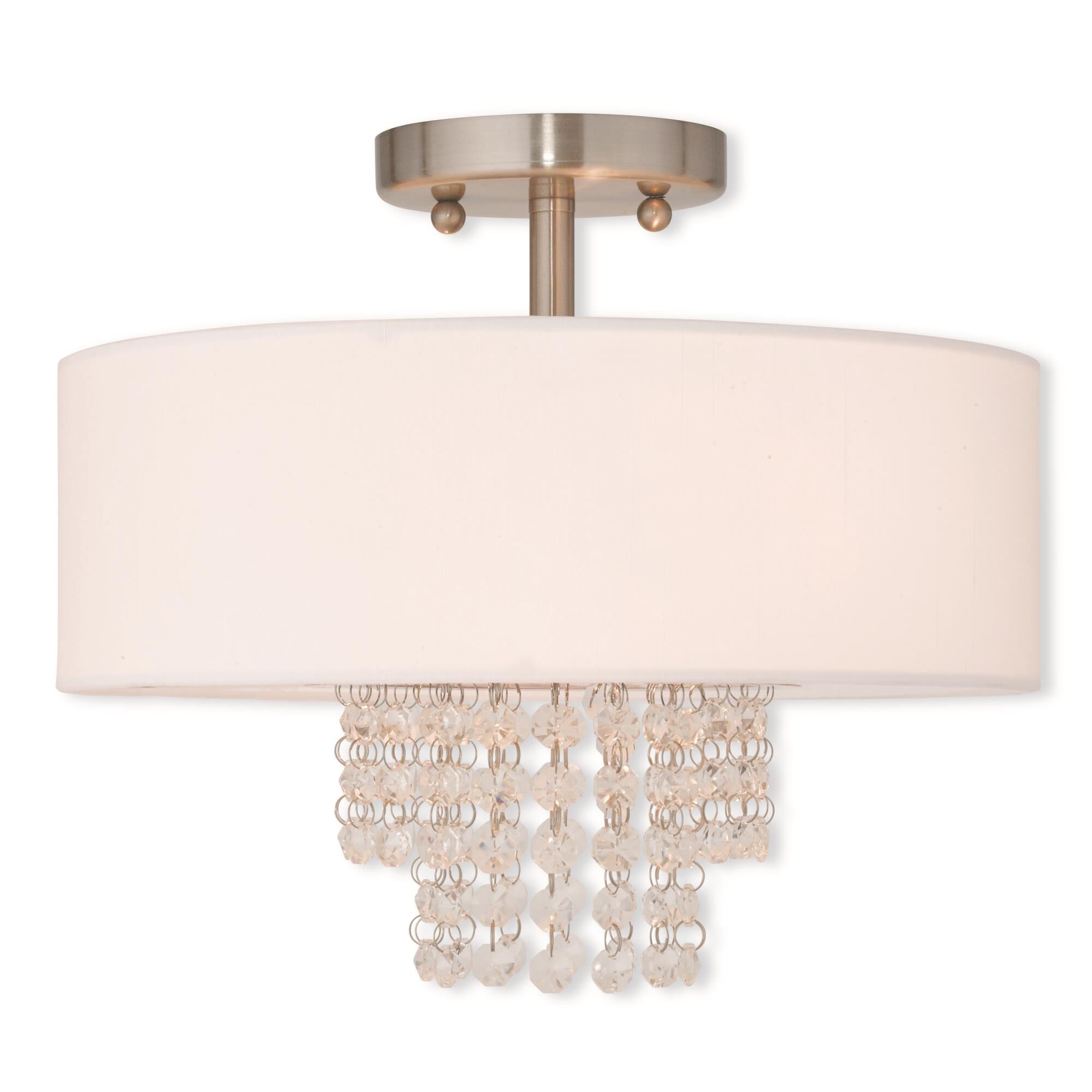 Carlisle 13 Inch 2 Light Semi Flush Mount by Livex Lighting